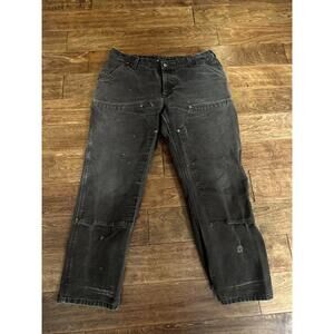 Vintage Carhartt Double Knee Pants Women’s Size 18 X 30 WB136 DKB Brown Vtg